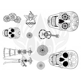 Day of the Dead Designer Silk Screen Day of the Dead Designer Silk Screen